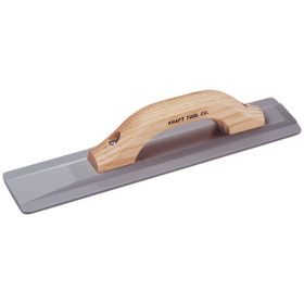 Kraft Tool 16inx3-1/2in Wide Magnesium Hand Float w/High Lift Wood Hdl CF015M