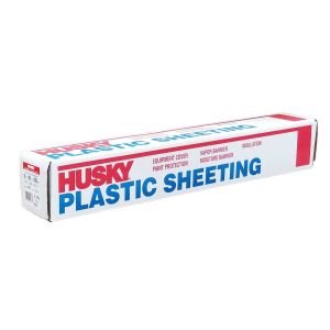 Poly-America Husky Plastic Sheeting 10' x 100' 4 Mil Clear CF0410C
