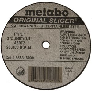 Metabo A60TZ Original Slicer Box 50 4"x.040x3/8" 655322000