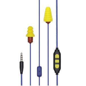 Plugfones Protector Plus Series VL Earplug Headphones Blu/Yel PIPP-UY(VL)
