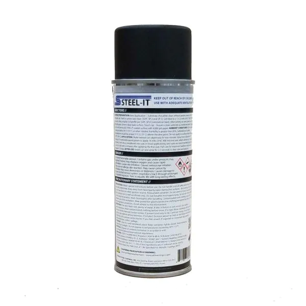 Steel-It Polyurethane Aerosol Black 14oz 1012B Indcon Supply